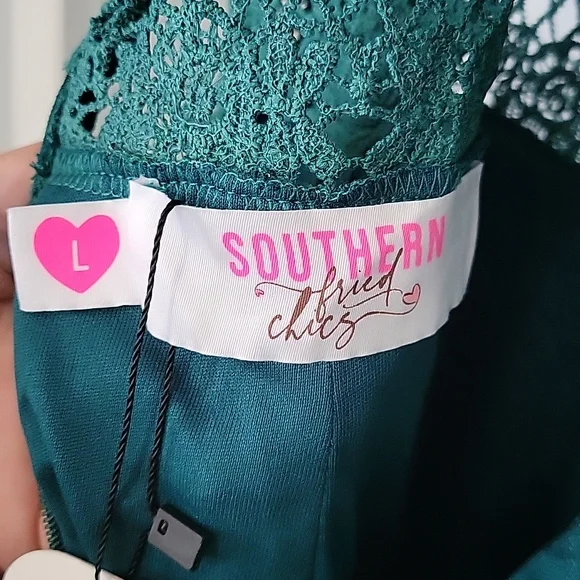 NWT Southern Fried Chics "Swept Away Dress" in Peacock - Large - Picture 3 of 9